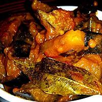 recette Curry d'aubergines aigre doux à la tomate