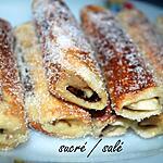 recette Pain de mie roulé au nutella façon pain perdu