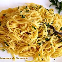 recette Pâte Fettuccine à la pâte d'ail