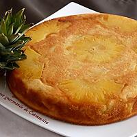 recette Gâteau d'ananas et mangue flambé au rhum