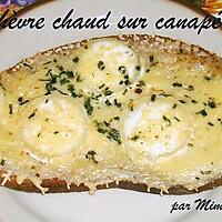 recette Chèvre Chaud sur Canapé