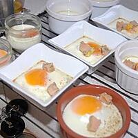 recette Oeufs Cocotte au foie gras