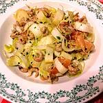 recette Salade de chicons, saumon et crevettes grises