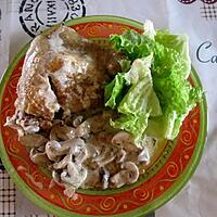 recette Cuisse de poulet au thym et aux champignons