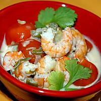 recette Curry aux crevettes et tomates