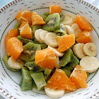 recette SALADE DE FRUITS BANANE KIWI ORANGE