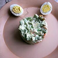 recette tartare d'avocat,Ecrevisses,crevettes,surimi.