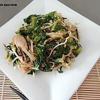 recette Wok de chou pak choï & kai choï