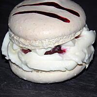 recette Macarons chocolat blanc framboise