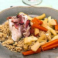 recette Couscous de cabillaud au lard