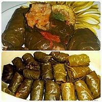 recette Feuilles de vignes farcies aux riz et légumes- Dolma,Sarma