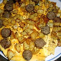 recette Omelette saucisses et pommes de terre