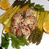recette Cervelle de veau aux asperges vertes