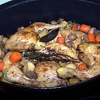 recette CUISSE ET ENTRE CUISSE DE POULET AUX LEGUMES