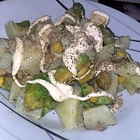 recette Salade de pomme de terre avocat thon de MAMIE
