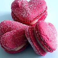 recette Macarons coeur fraise Tagada ®