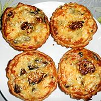 recette TARTELETTES AUX CHAMPIGNONS ET FOIE GRAS