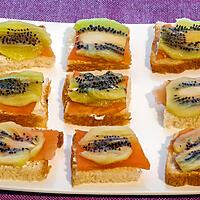 recette Toast kiwi truite fumée