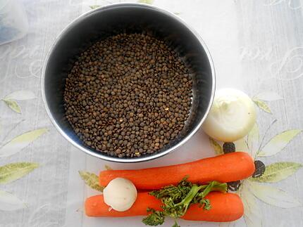 Recette de FIGATELLU EN RAGOUT ET LENTILLES