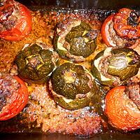 recette Tomates et courgettes rondes farcies au veau