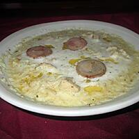 recette soupe chou fleur, a l  andouille  ,  beurre noisette