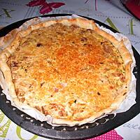 recette tarte thon champignons  poireaux