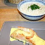 recette Pavé de Saumon à l'unilatéral Sauce crème Curry et Safran