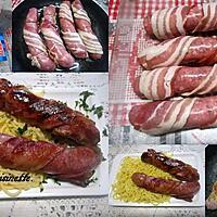 recette Saucisses de Toulouse poitrine fumées.spaghettis courts.