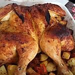 recette Poulet au four et ses pommes de terre et tomate épicés