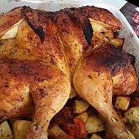 recette Poulet au four et ses pommes de terre et tomate épicés