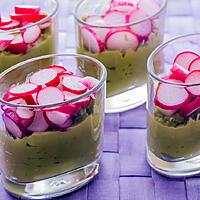 recette verrine d'avocat au radis