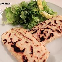 recette Naan jambon / mozzarella