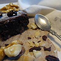 recette Moelleux chocolat noix sans sucre et sans gluten.