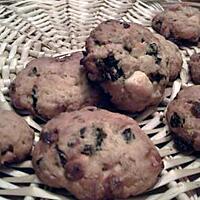 recette COOKIES CHOCOLAT BLANC ET PRUNEAUX