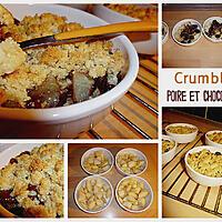 recette Crumble poire chocolat