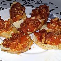 recette Bruchettas au chorizo tomate et ail