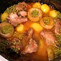 recette OSSO BUCO/FONDS D'ARTICHAUT/PETITS POIS/POMME DE TERRE