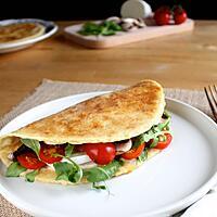 recette Piadine, sandwiches nord-italiens { tomates, mozzarella di bufala, champignons & roquette }