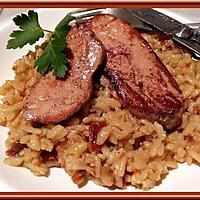 recette Escalopes de Foie gras et Risotto aux tomates séchées