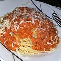 recette Spaghettis bolognaise de jambon