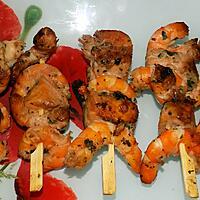 recette Brochettes saumon/crevettes (compatible dukan)