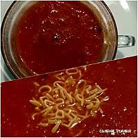 recette Soupe à la tomate et alphabet