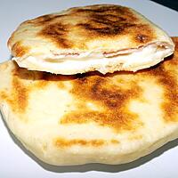 recette Naans jambon/mozzarella