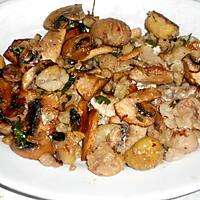 recette CHATAIGNES ET CHAMPIGNONS (un petit accompagnement corse)