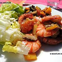 recette Légumes et crevettes au wok