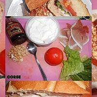 recette UN PETIT SANDWICH "CORSE"