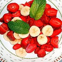 recette SALADE DE FRAISES ET BANANE