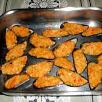 recette MOULES A LA TOMATE ET POIVRONS