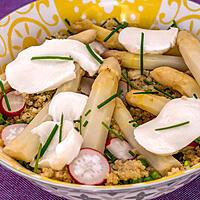 recette Salade de quinoa aux asperges, radis et mozarella