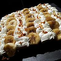 recette Tarte au bananes-chantilly sur pâte biscuité